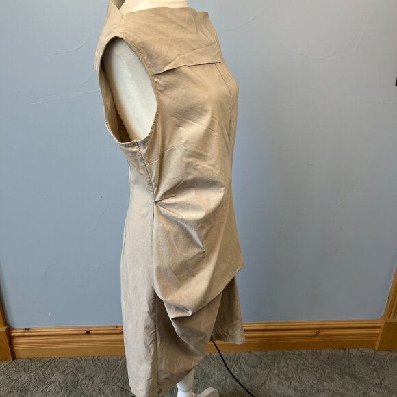 Unique Lauren Vidal Sofia Sleeveless Dress Jackie O Collar Size L Made in Italy - Picture 6 of 10